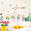 Garden pot DIY PVC stickers for kids bedroom decoration